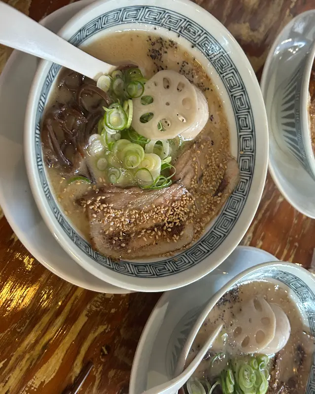 돈코츠 라멘 근접샷