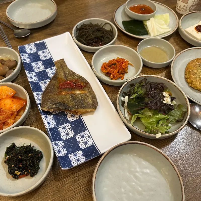 미역국과 가자미 구이