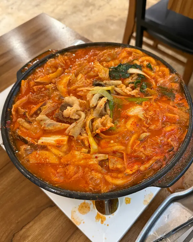 곱창전골 확대샷