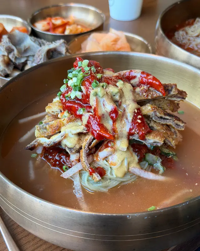 물비빔면 근접샷