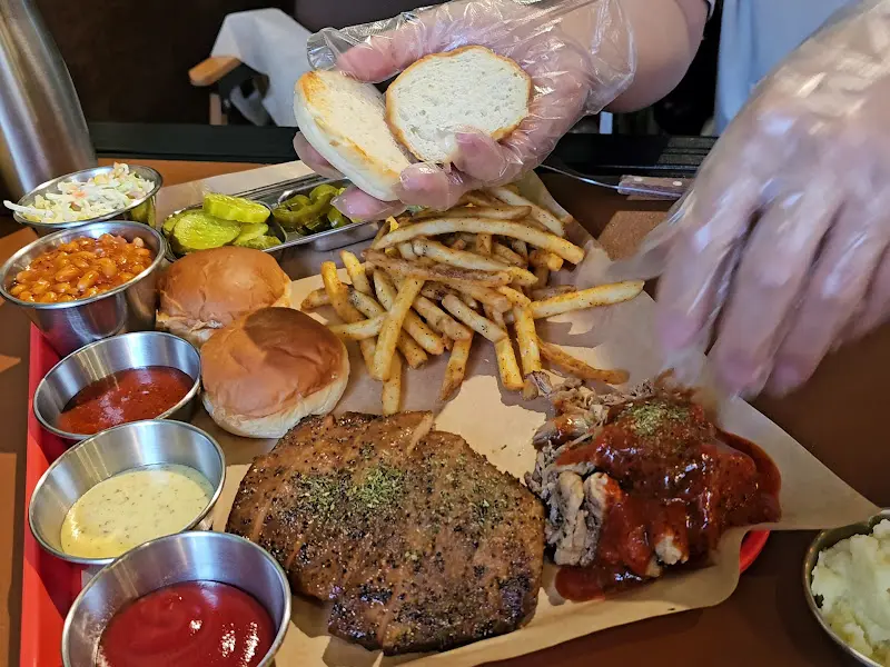 불독바베큐 플래터 전체샷