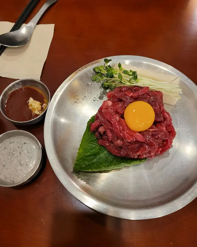 육회 디테일 샷