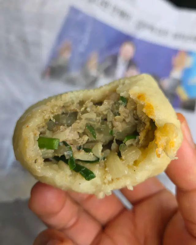 백향목만두 고기만두 단면