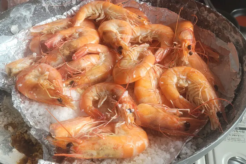 소금구이 새우
