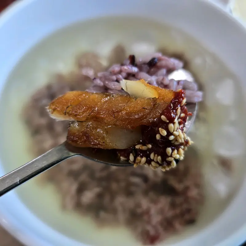 보리굴비와 밥, 고추장의 조화