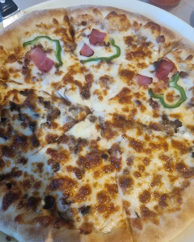 피자의 클로즈업 샷