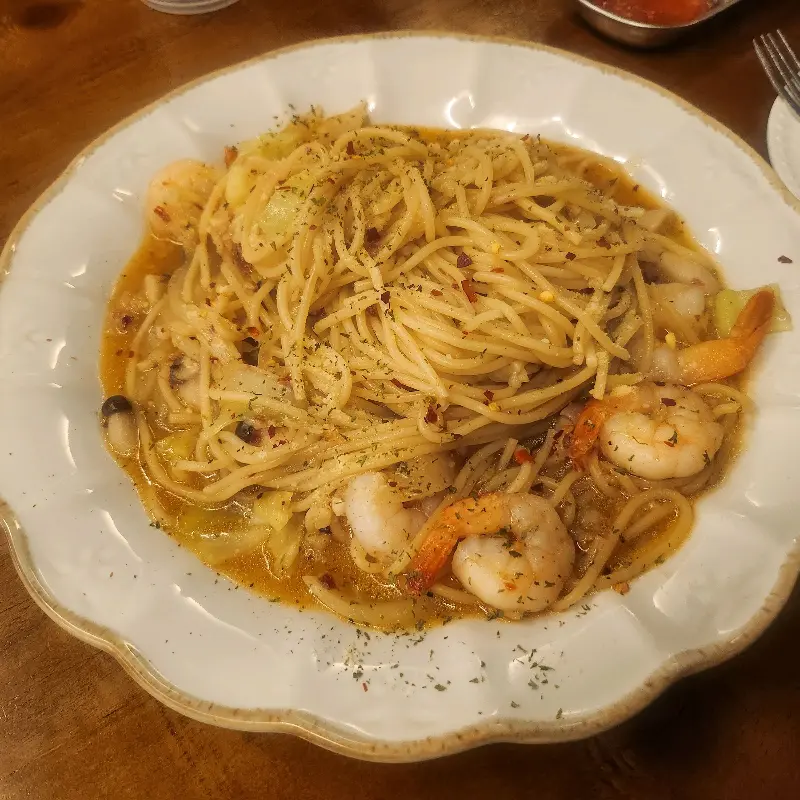 새우 오일 파스타