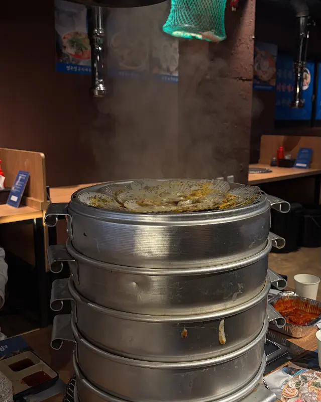 5단 해물찜 찜기