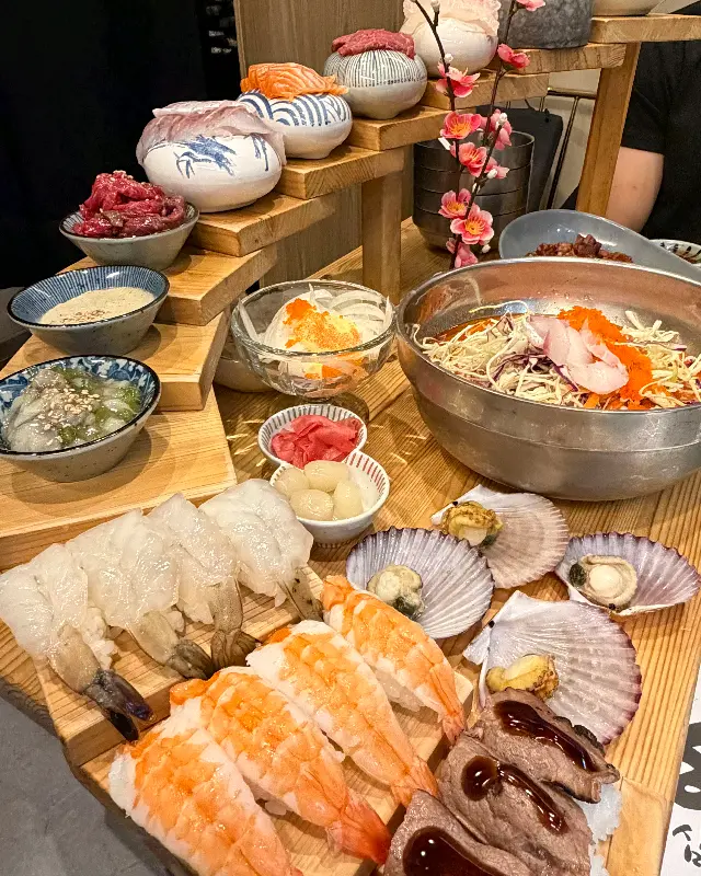 해우의 해산물 한상차림 근접샷