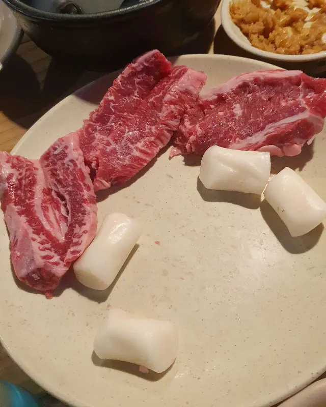 소갈비살과 떡