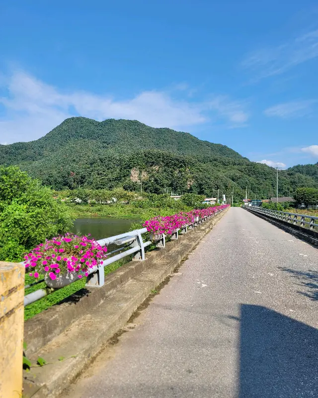 푸른 하늘 아래 펼쳐진 아름다운 자연 풍경