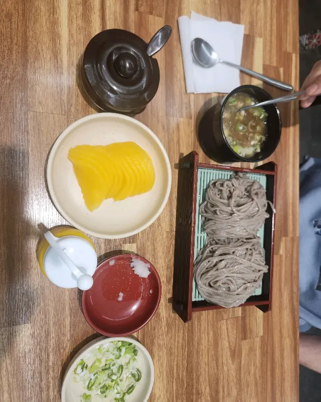 소바 정식 항공샷