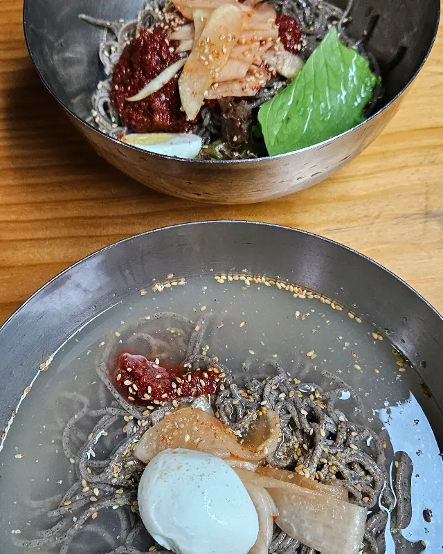 물막국수와 비빔막국수