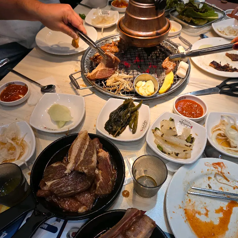 명륜진사갈비에서 즐거운 식사