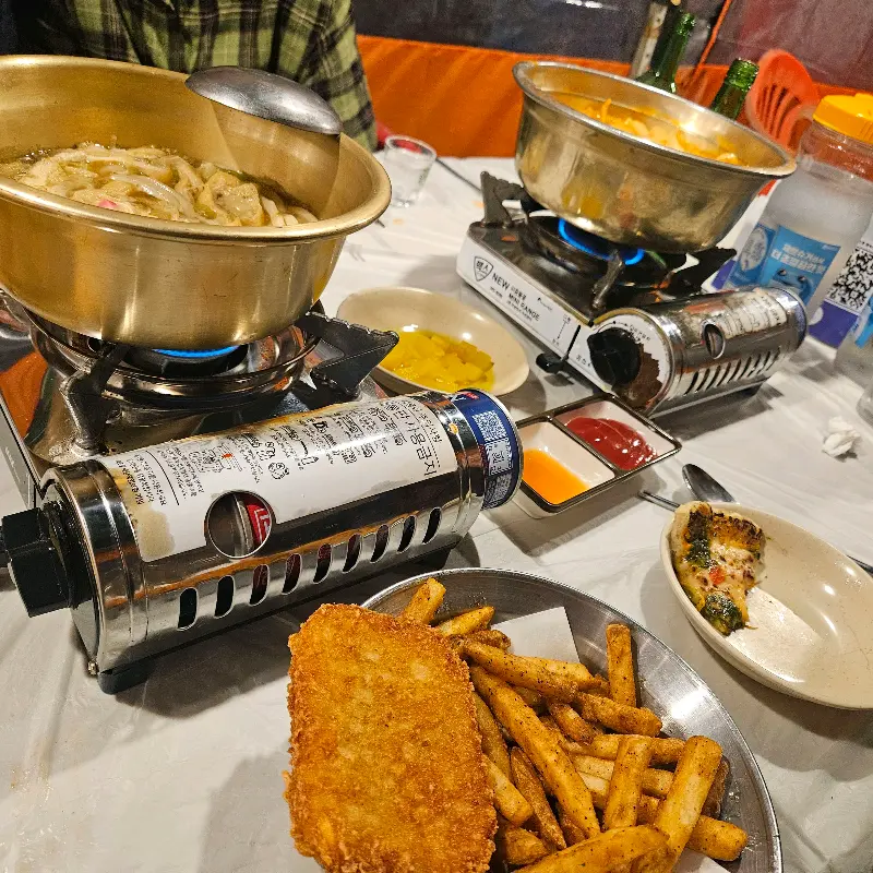 가든포차의 푸짐한 메뉴