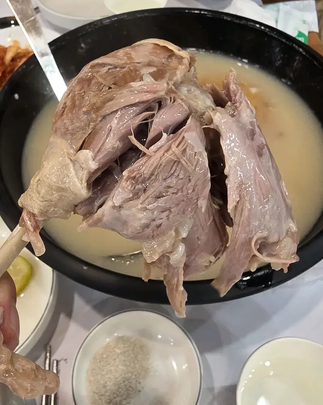 닭백숙과 함께 즐기는 갓김치