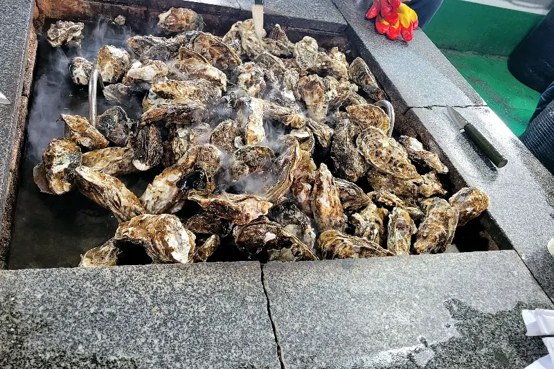 뜨겁게 익어가는 굴