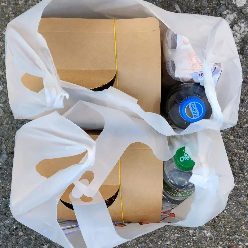 시장닭집 치킨 포장