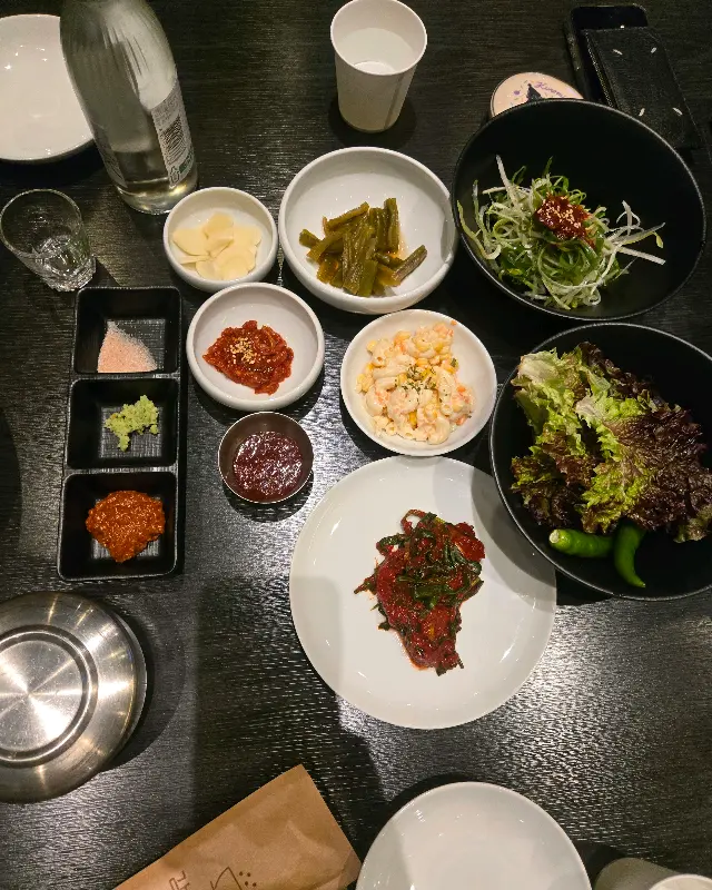 맛있는 삼겹살 한 상 차림