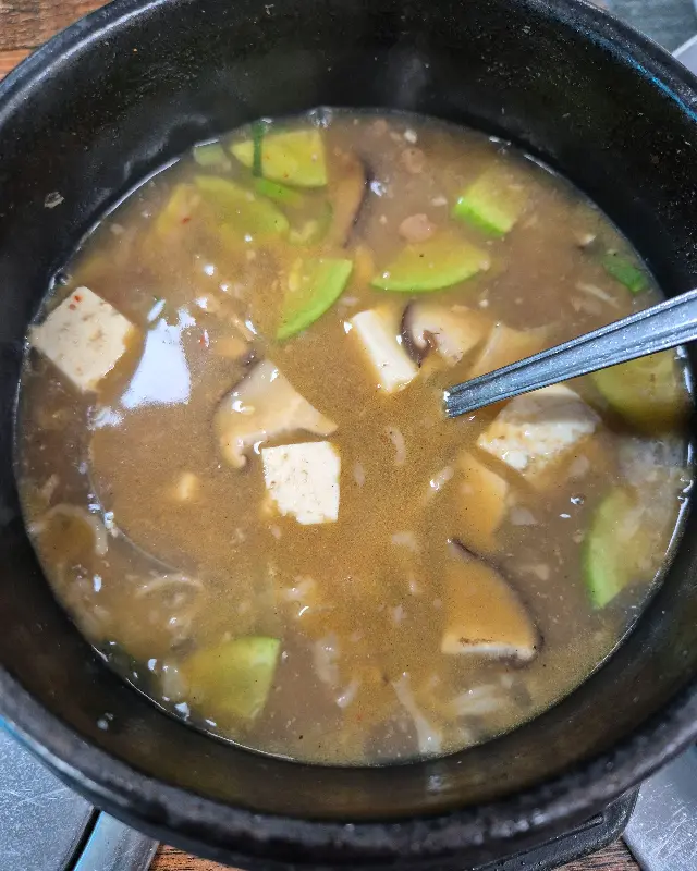 차돌된장찌개의 모습