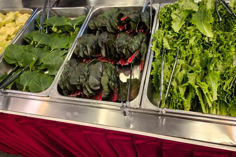 싱싱한 쌈 채소 코너