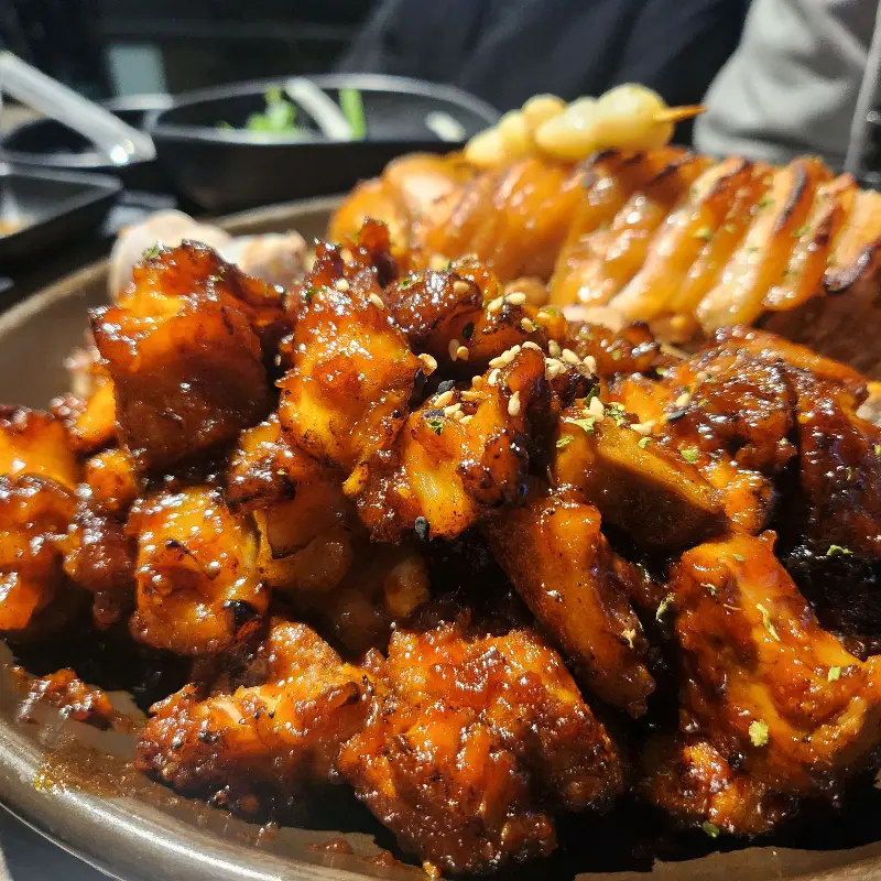 마늘족발의 클로즈업 샷