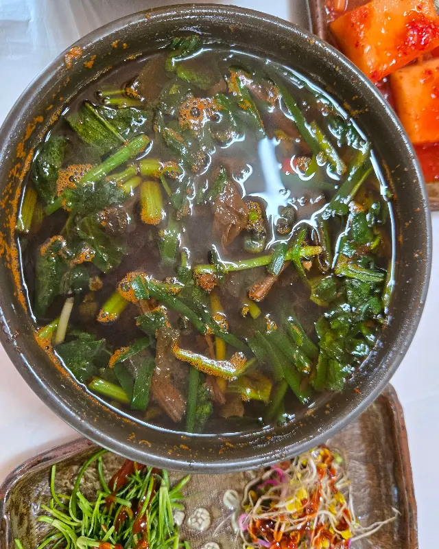 올갱이해장국 클로즈업 사진