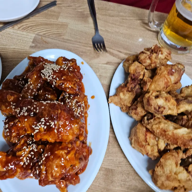 장안통닭 반반 치킨