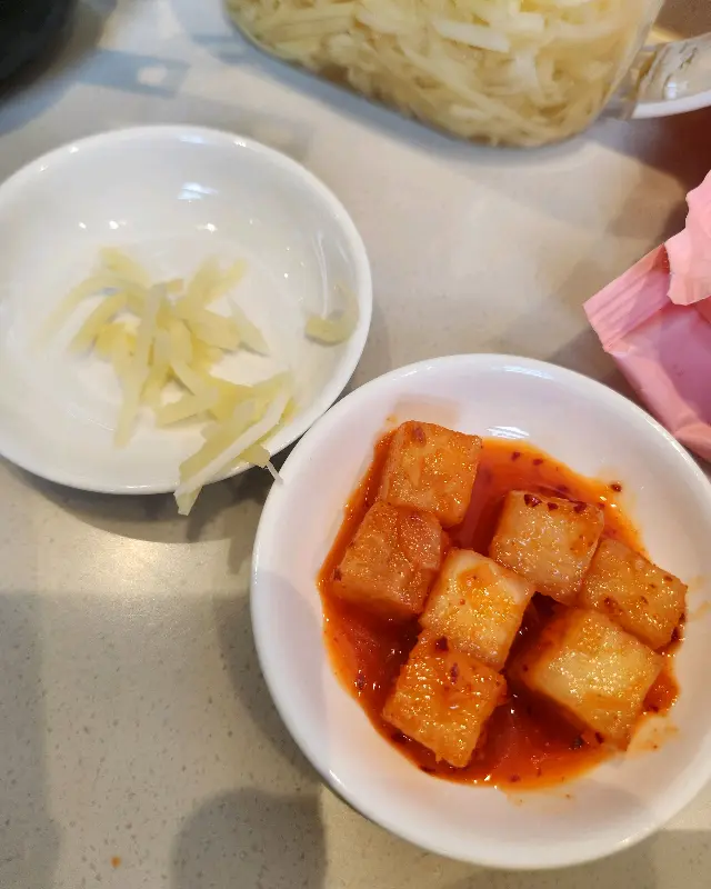 깍두기와 생강절임