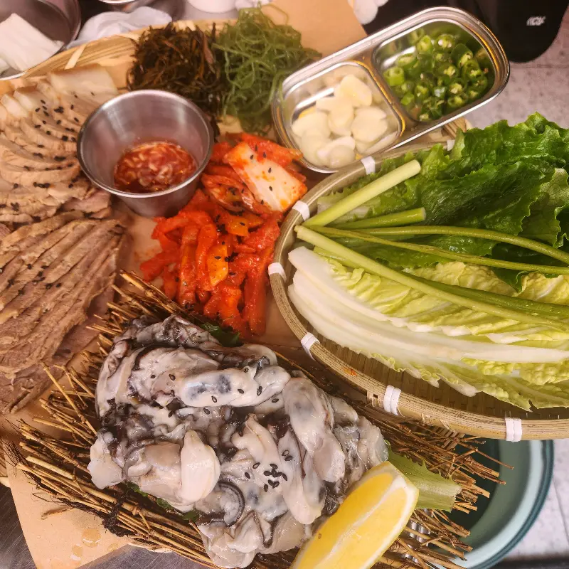 굴보쌈 클로즈업