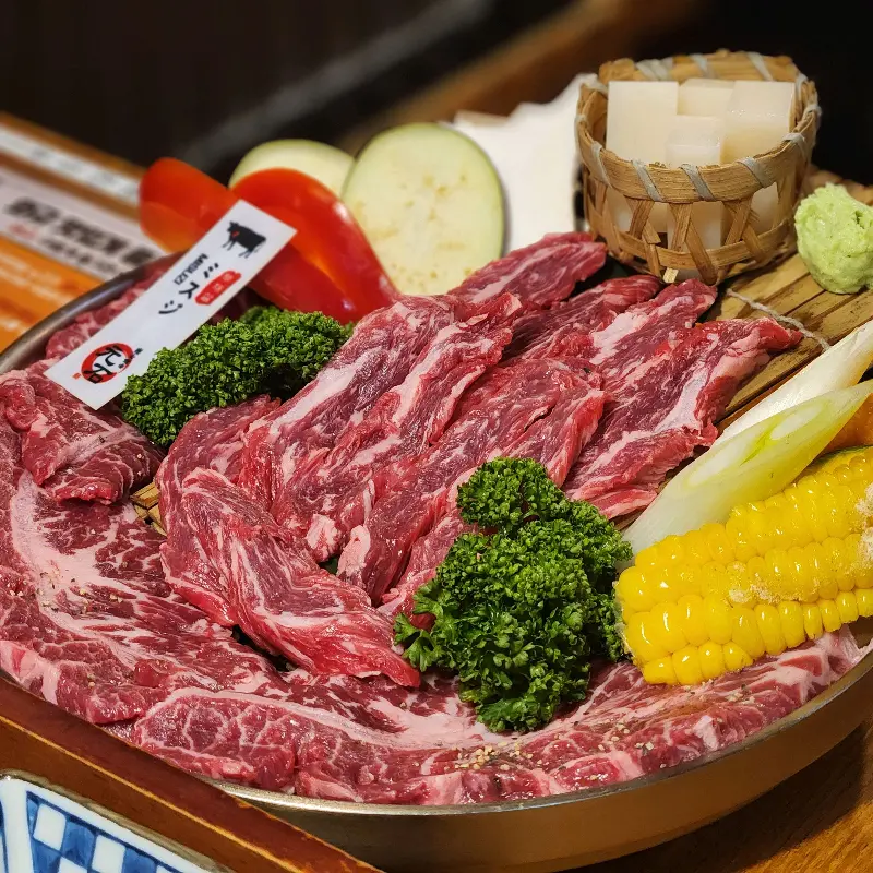 모토이시 와규 모듬 클로즈업