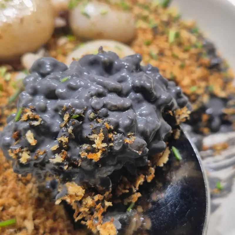 오징어 먹물 리조또 근접샷