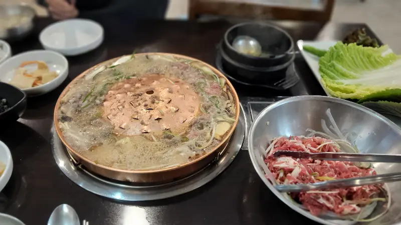 강경불고기 평택직영점 테이블 세팅