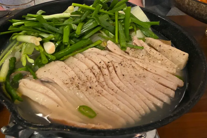 항정수육 한 상 차림