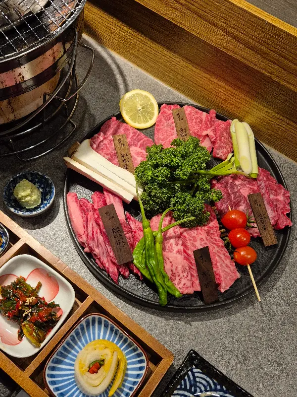 개인 화로에 구워 먹는 와규