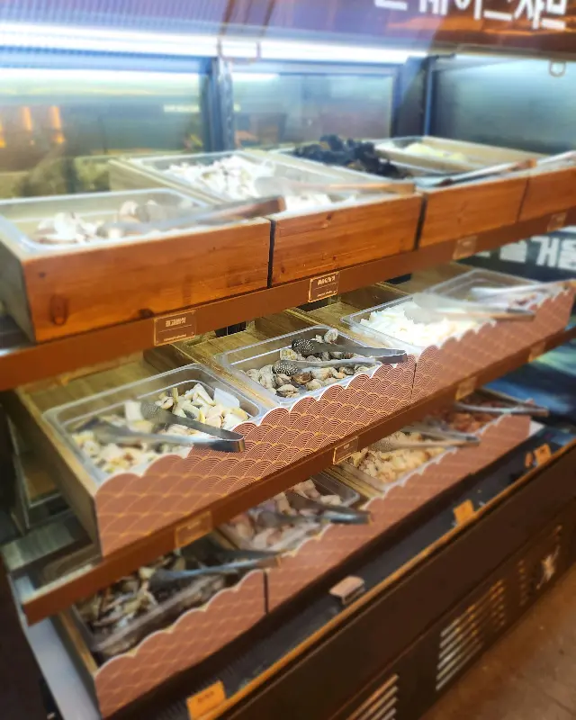 신선한 해산물 코너