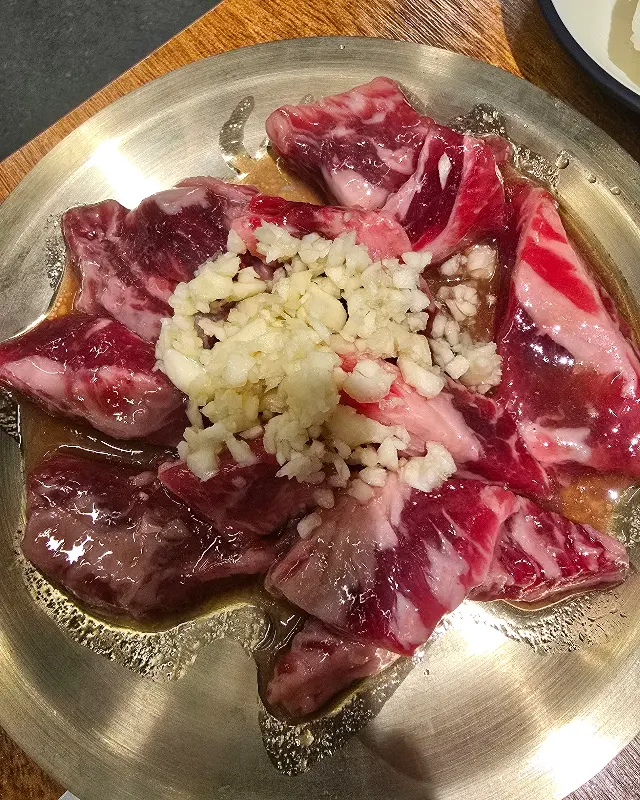 마늘갈비살 근접샷