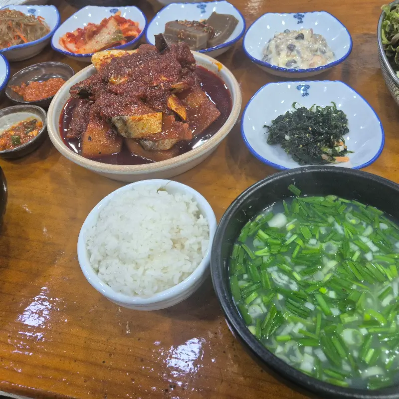 섬진강 재첩국 한상차림