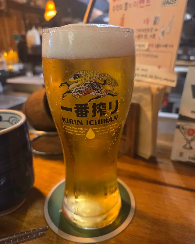 청량감 넘치는 맥주