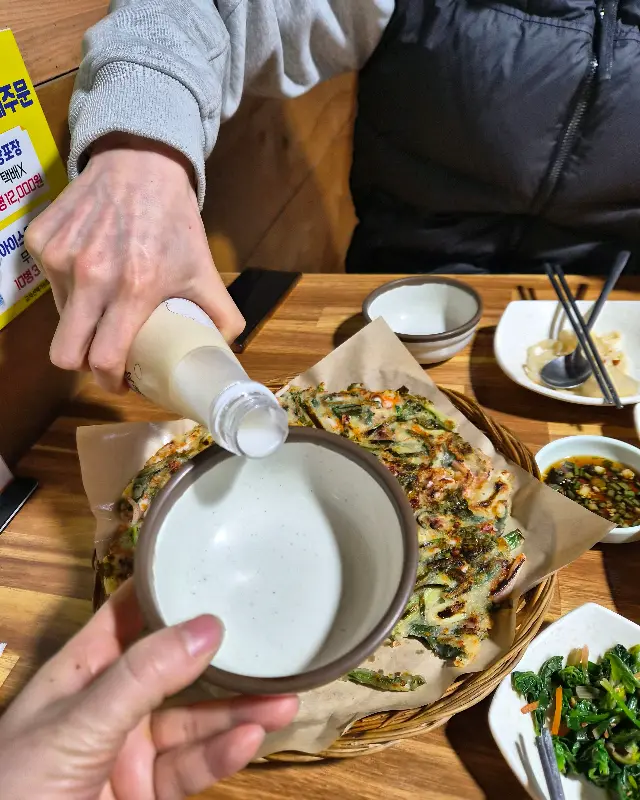 해물파전과 막걸리