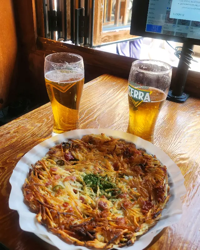 감자전과 맥주