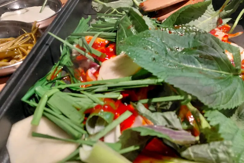 다채로운 쌈 재료