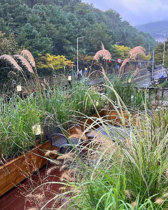 카페 외부 테라스