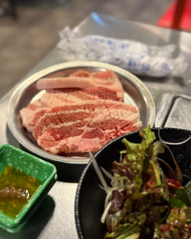 잘 정돈되어 나온 갈매기살