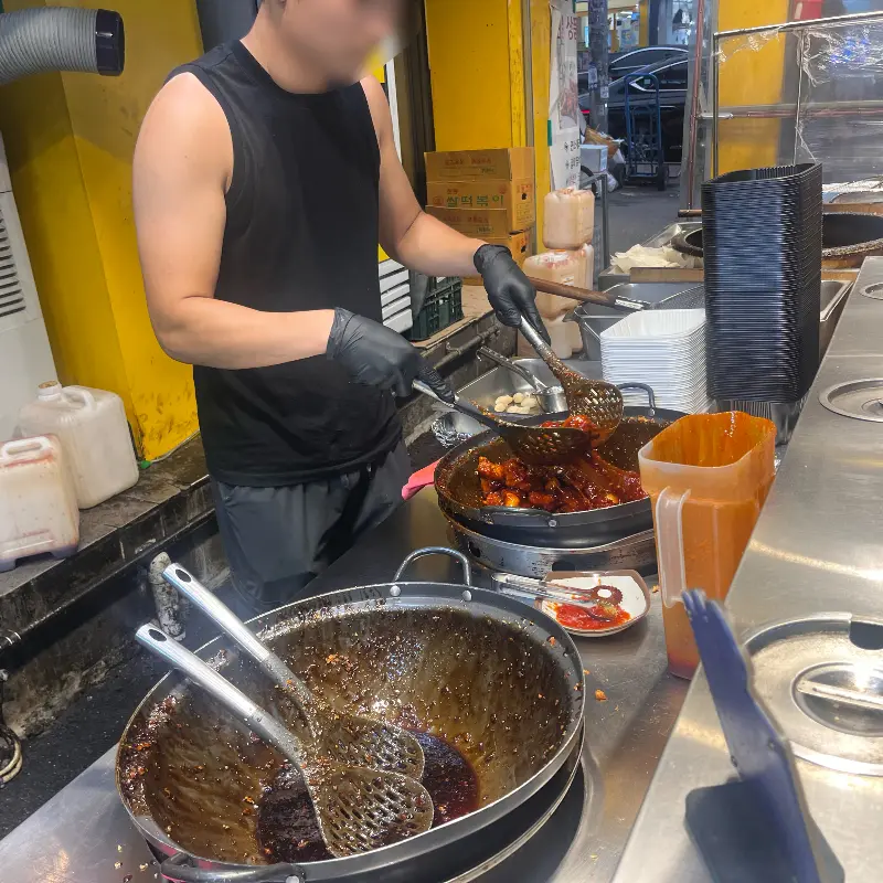 닭강정 제조 과정