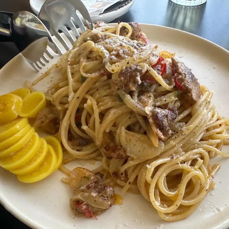 아귀간 크림 파스타