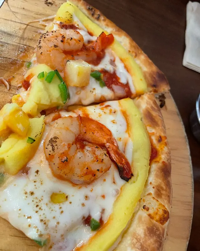 쉬림프 고구마 피자