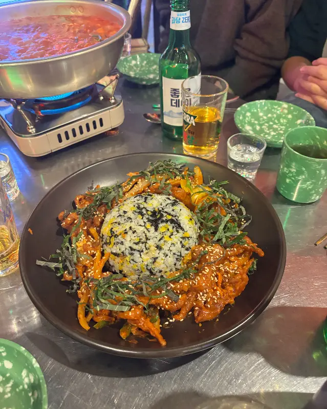 한우곱도리탕과 볶음밥