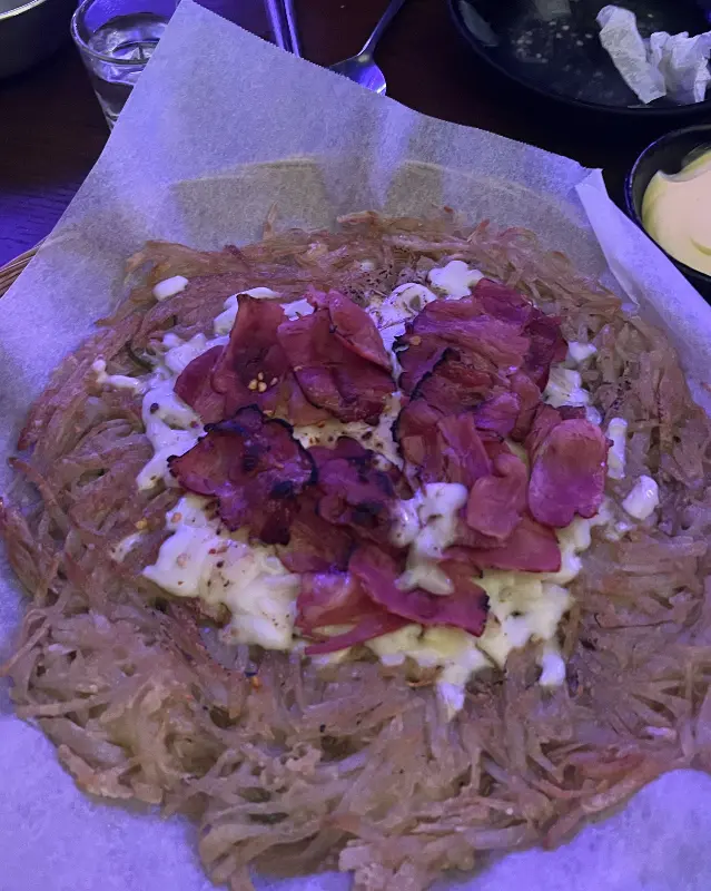 베이컨 치즈 감자전