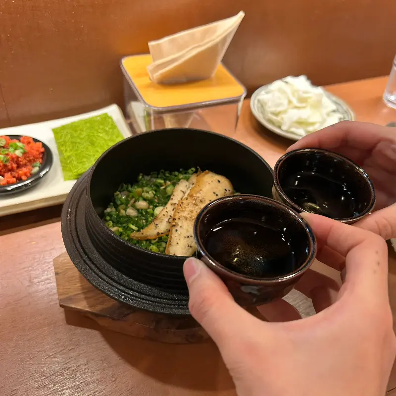 가자미 솥밥과 술